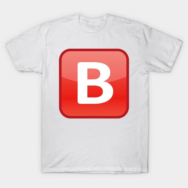 B button emoji T-Shirt by FlashmanBiscuit